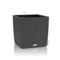 Lechuza CUBE Cottage 30 Self-Watering Planter | Rattan Look - Granite