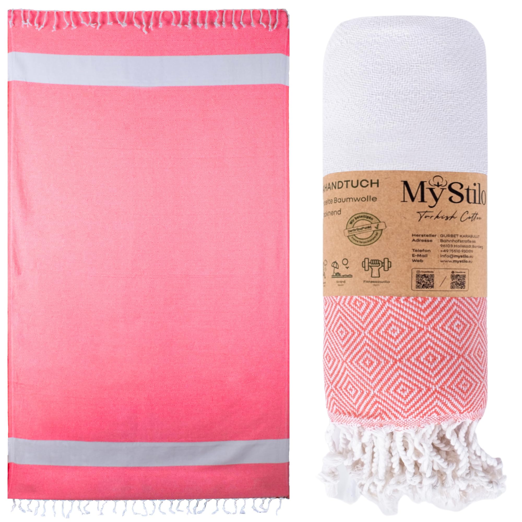 MyStilo Recycled Cotton Hamam Towel | Pomegranate Blossom – Jolof Store