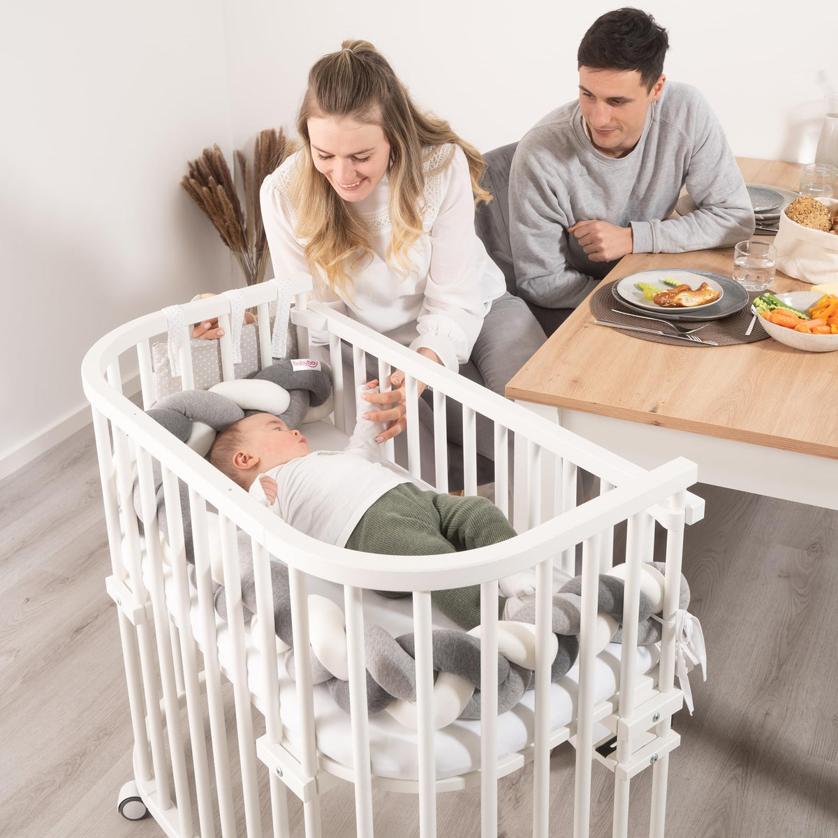 babybay roll kit suitable for all models suitable for parquet 4 pieces, white - image 5