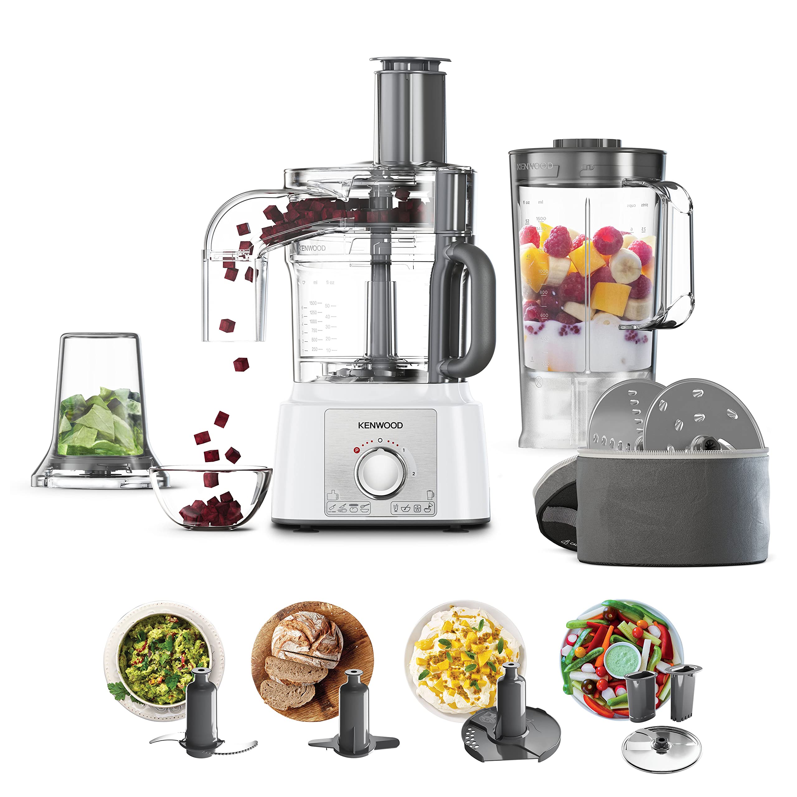 Kenwood FDP65.860WH Food Processor | Express Serve & Dice - White