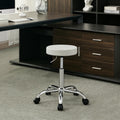 FIRAVOE Rolling Work Stool, Backless Drafting Office Chair, Swivel Height Adjustable Chair 49.5–67.6 cm
