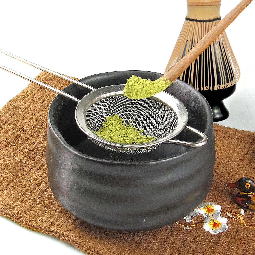 Artcome 10-Piece Japanese Matcha Tea Set | Bamboo Whisk & Bowl - Black