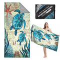 Bafiwu Sand Free Microfibre Beach Towel | 71x32 Oversized Quick Dry