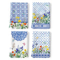Arquiel Retro Wildflower Kitchen Towels | 100% Cotton Dishcloths | Set of 4