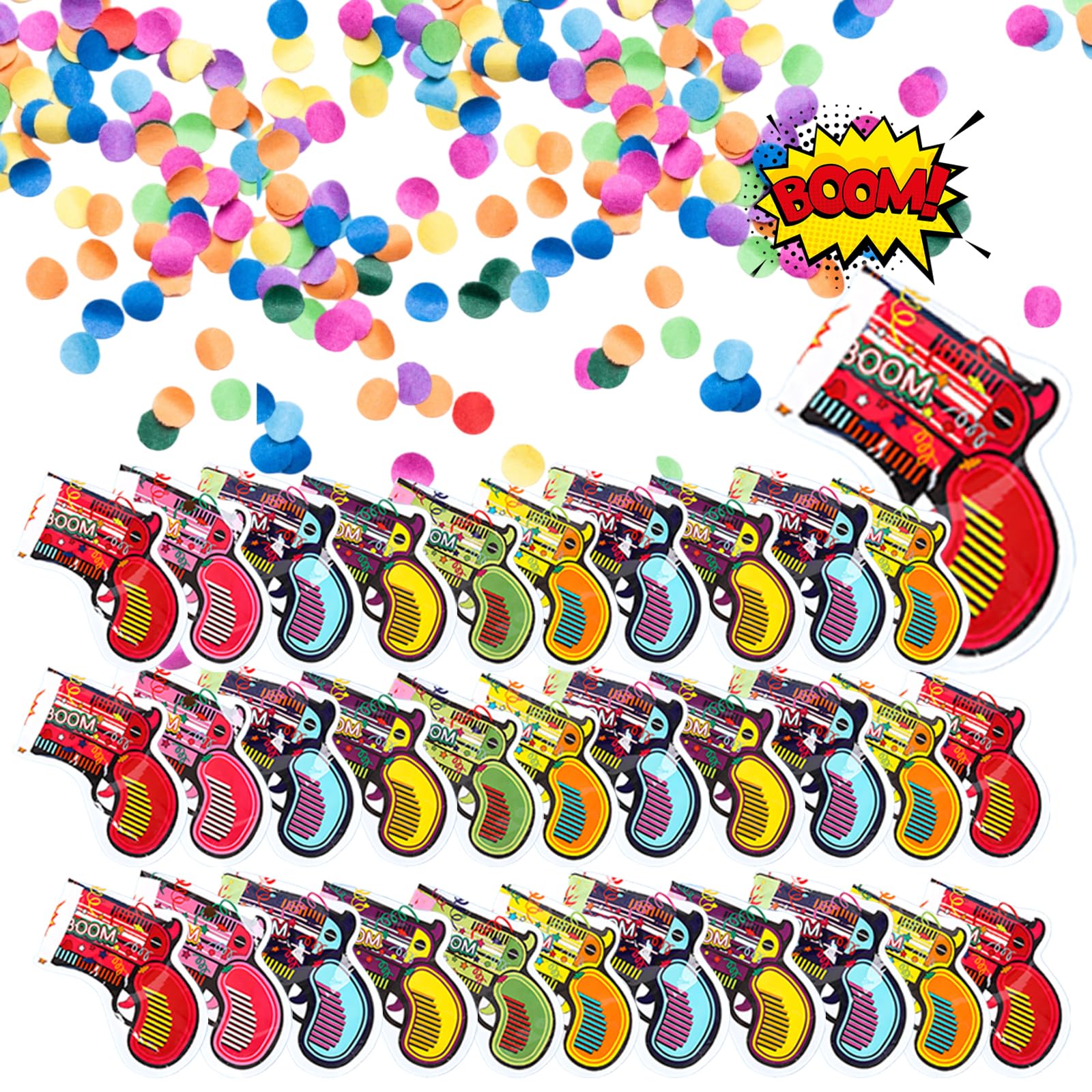 30 Pack Confetti Cannons – Inflatable Party Poppers