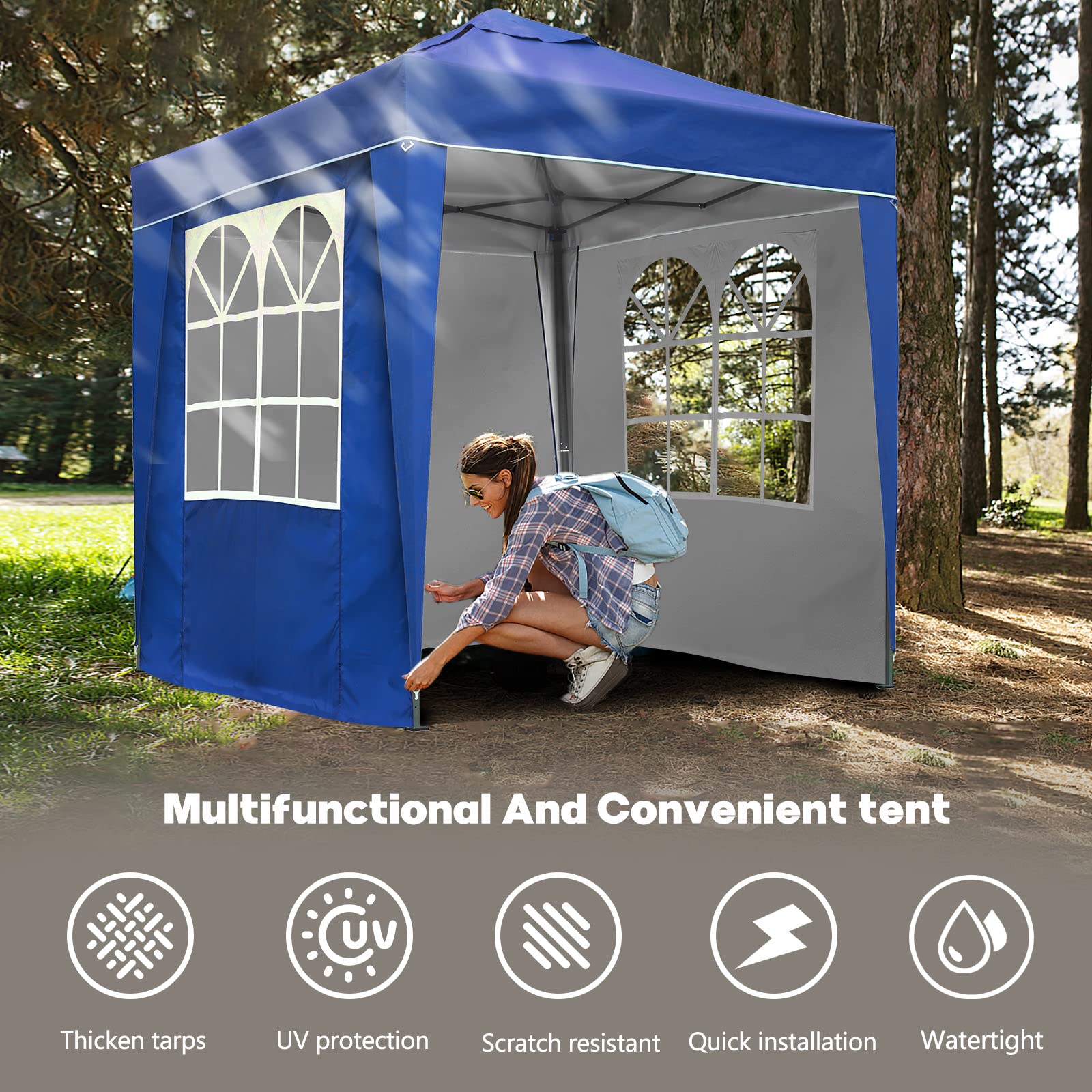 SANHENG Pop Up Gazebo | 2x2m Waterproof Outdoor Party Tent with Weights