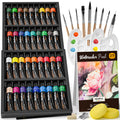 Nicpro 78PCS Watercolour Paint Set - 36 Tubes, 8 Brushes & Paper for Artists