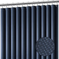 Clara Clark Navy Blue Waffle Fabric Shower Curtain | 72x72 Waterproof