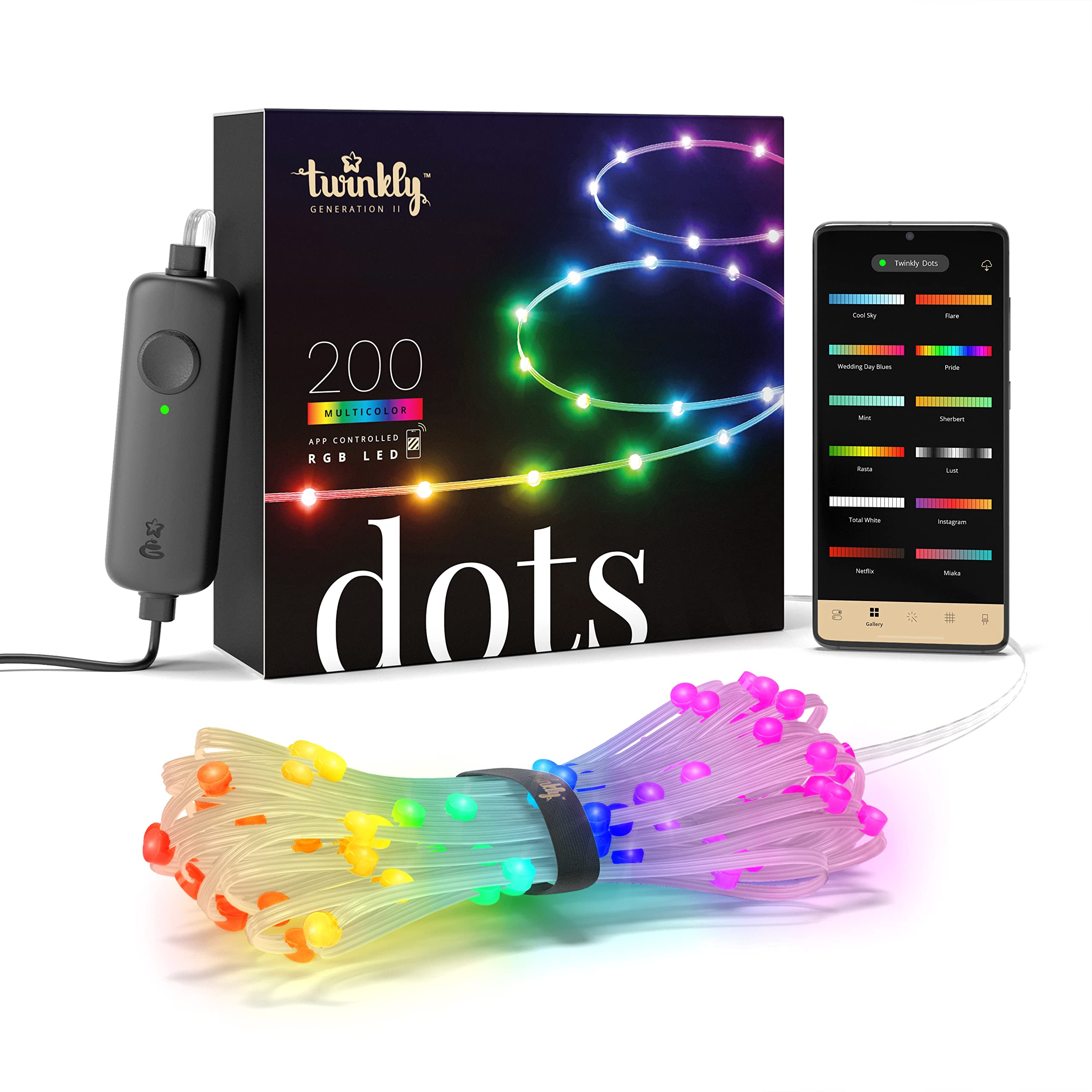 Twinkly Dots 10m Flexible RGB LED Strip | Smart App Control | IP44
