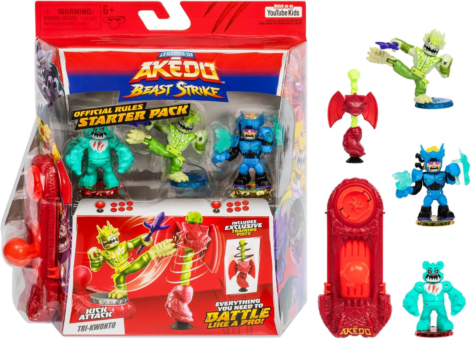 Akedo Legends Beast Strike Starter Set - 3 Action Figures by Snaps
