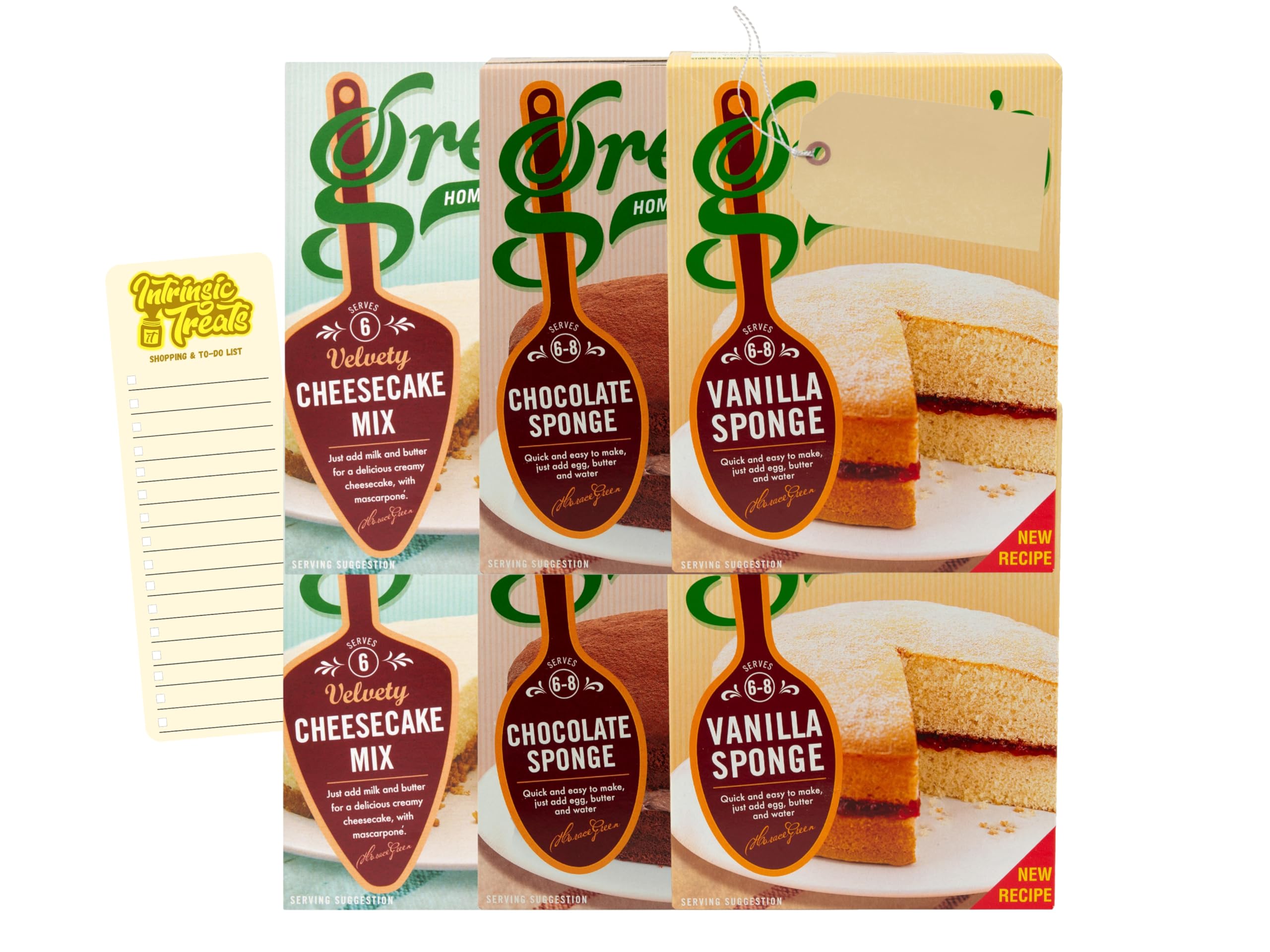 Greens Cake Mix Bundle – Cheesecake, Chocolate & Vanilla Sponge (6 Pack)