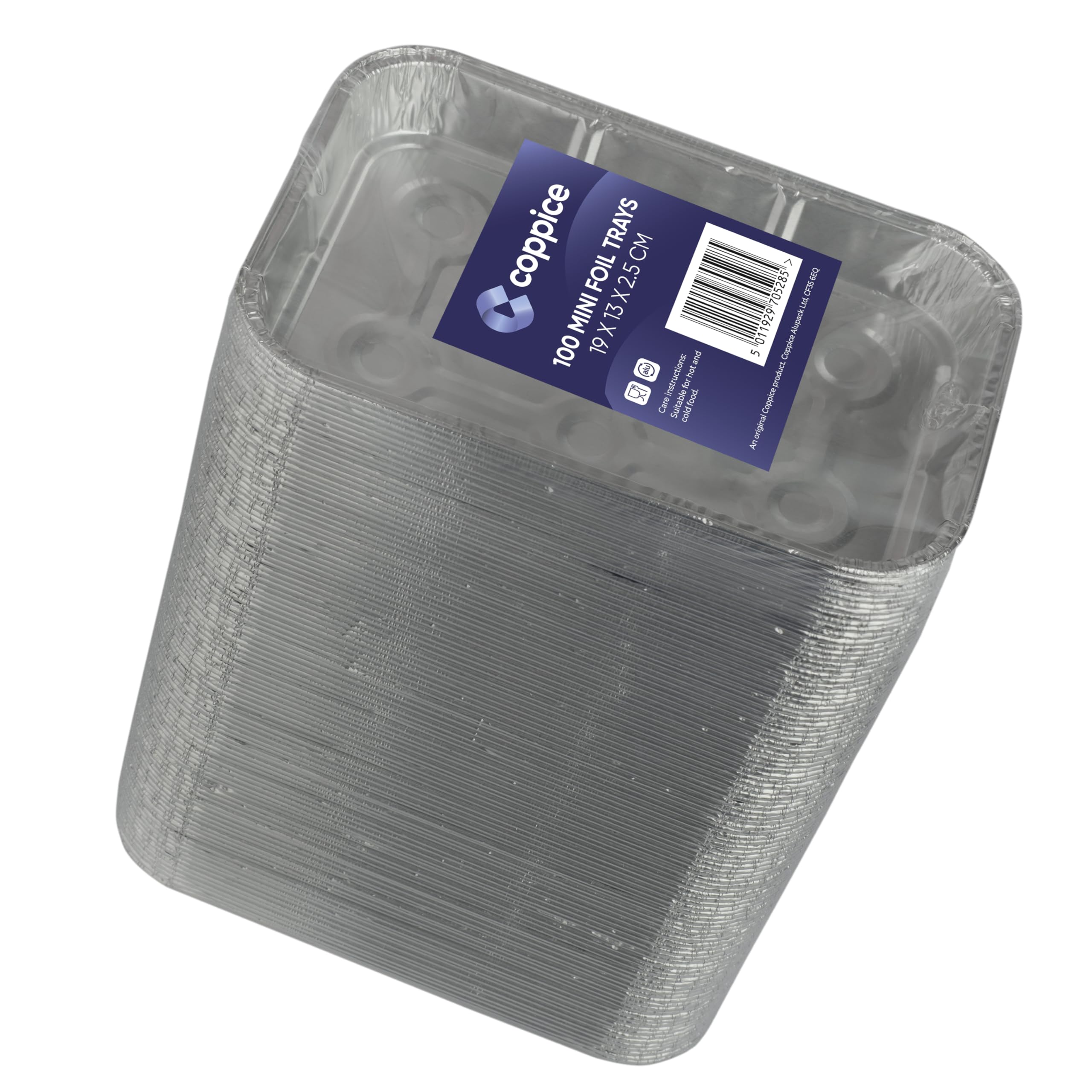 Coppice Small Aluminium Foil Trays for Baking & Food Storage | 100 Pack