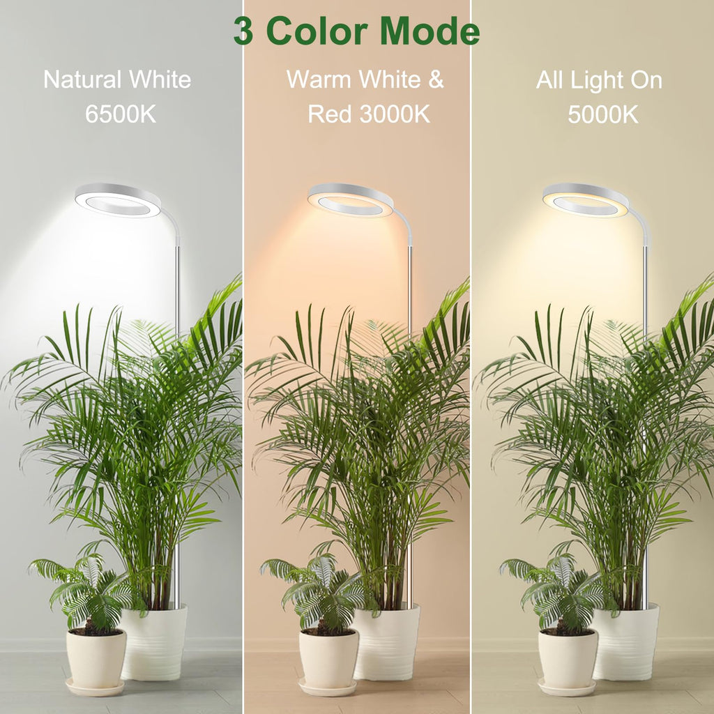 Wolezek 80 LED Grow Light | 65in Full Spectrum Plant Light with Timer