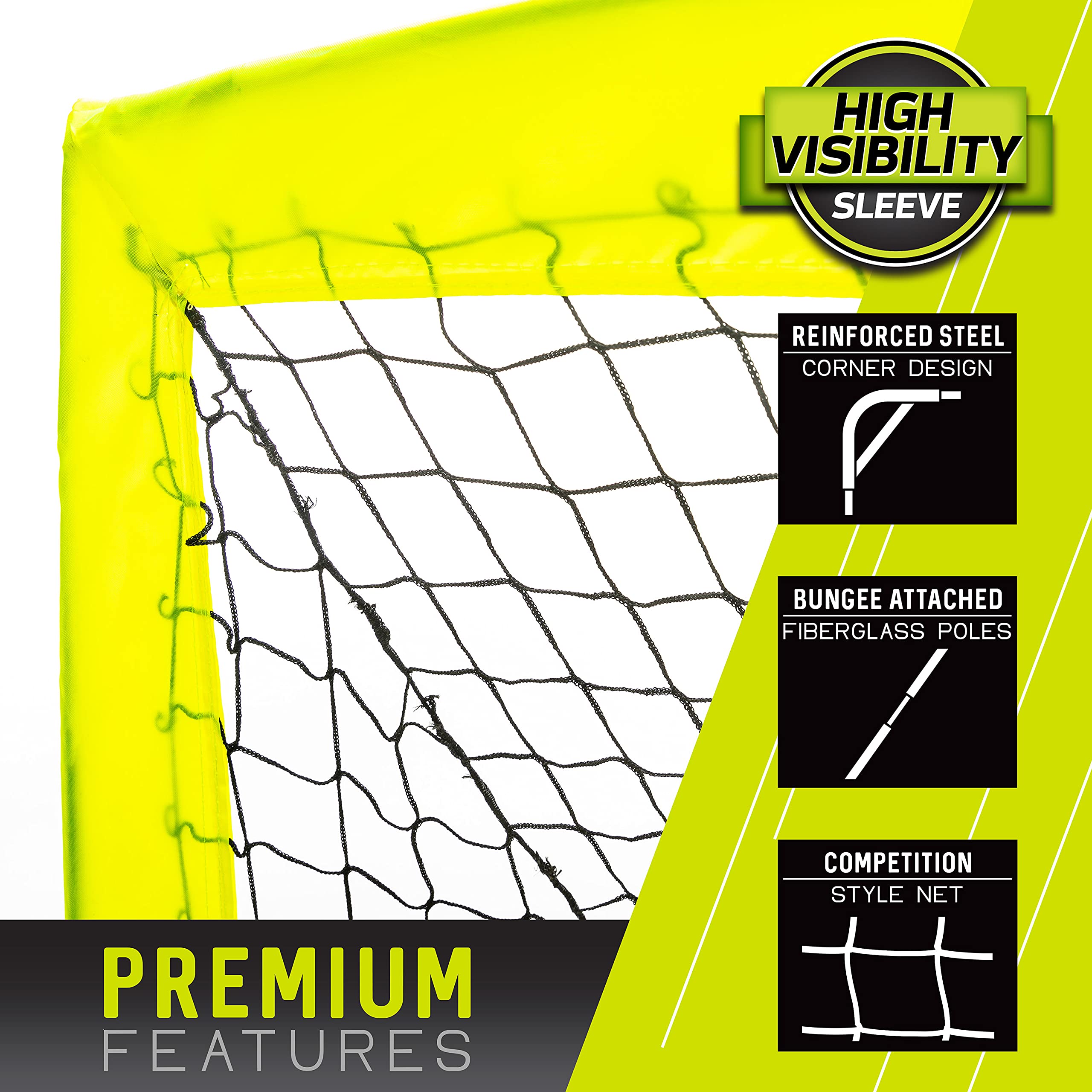 Franklin Sports Blackhawk Portable Soccer Goal – 12' x 6' Pop Up Net