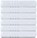 Wealuxe 100% Cotton Bath Towels – 6 Pack Soft Absorbent White Towel Set