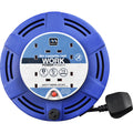 Masterplug 8m Extension Lead Reel – 4 Socket Retractable Power Cord