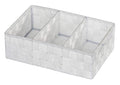 WENKO Adria Bathroom Organizer – White 3-Compartment Storage Basket