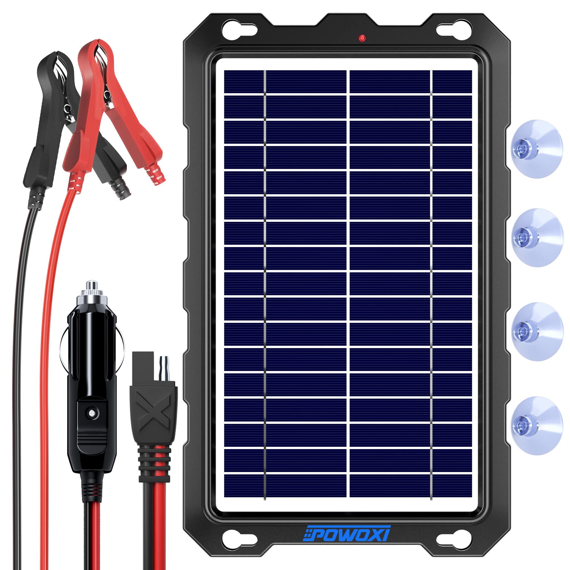 12V Solar Battery Trickle Charger – 7.5W Waterproof Maintainer