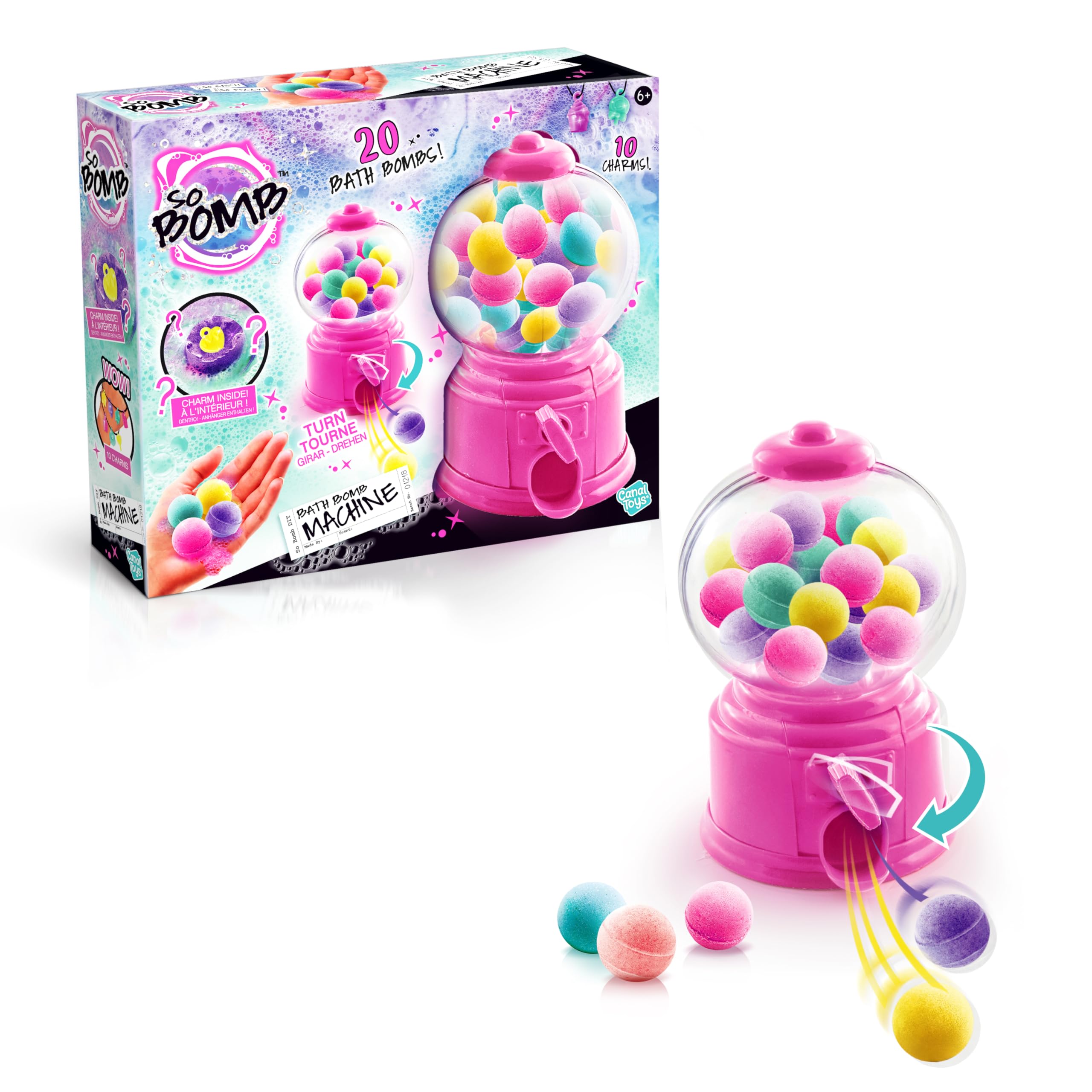 Canal Toys So Bomb Vintage Bath Bomb Dispenser – Retro DIY Scented Set