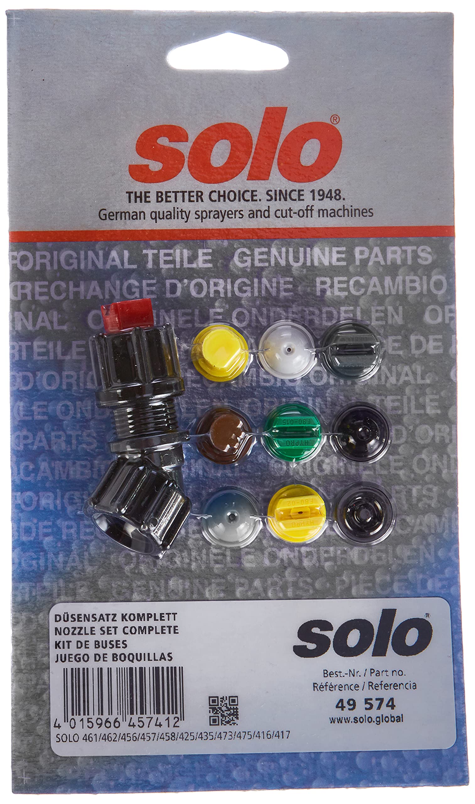 Solo Complete Sprayer Nozzle Set - 9 Piece Replacement Kit for 425 475
