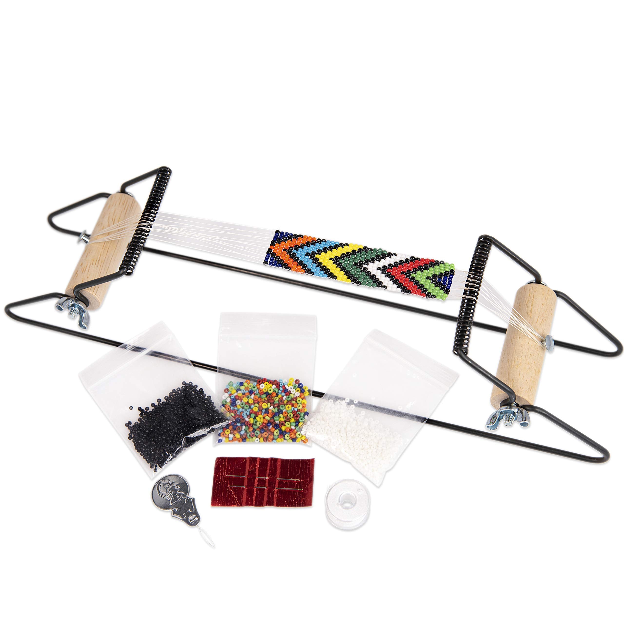 The Beadsmith Metal Bead Loom Kit – Jewelry Making Set with Glass Beads
