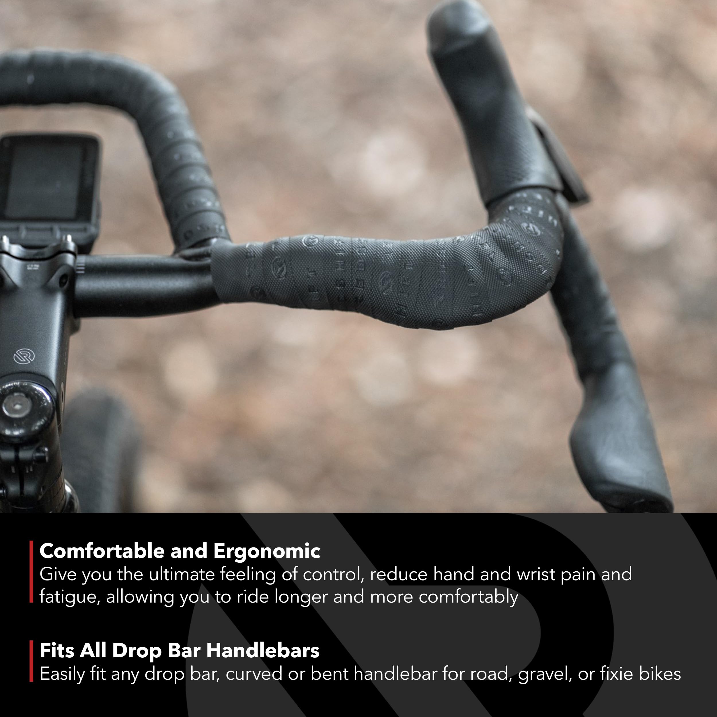 Redshift Cruise Control Drop Bar Handlebar Grips – Ergonomic Rubber