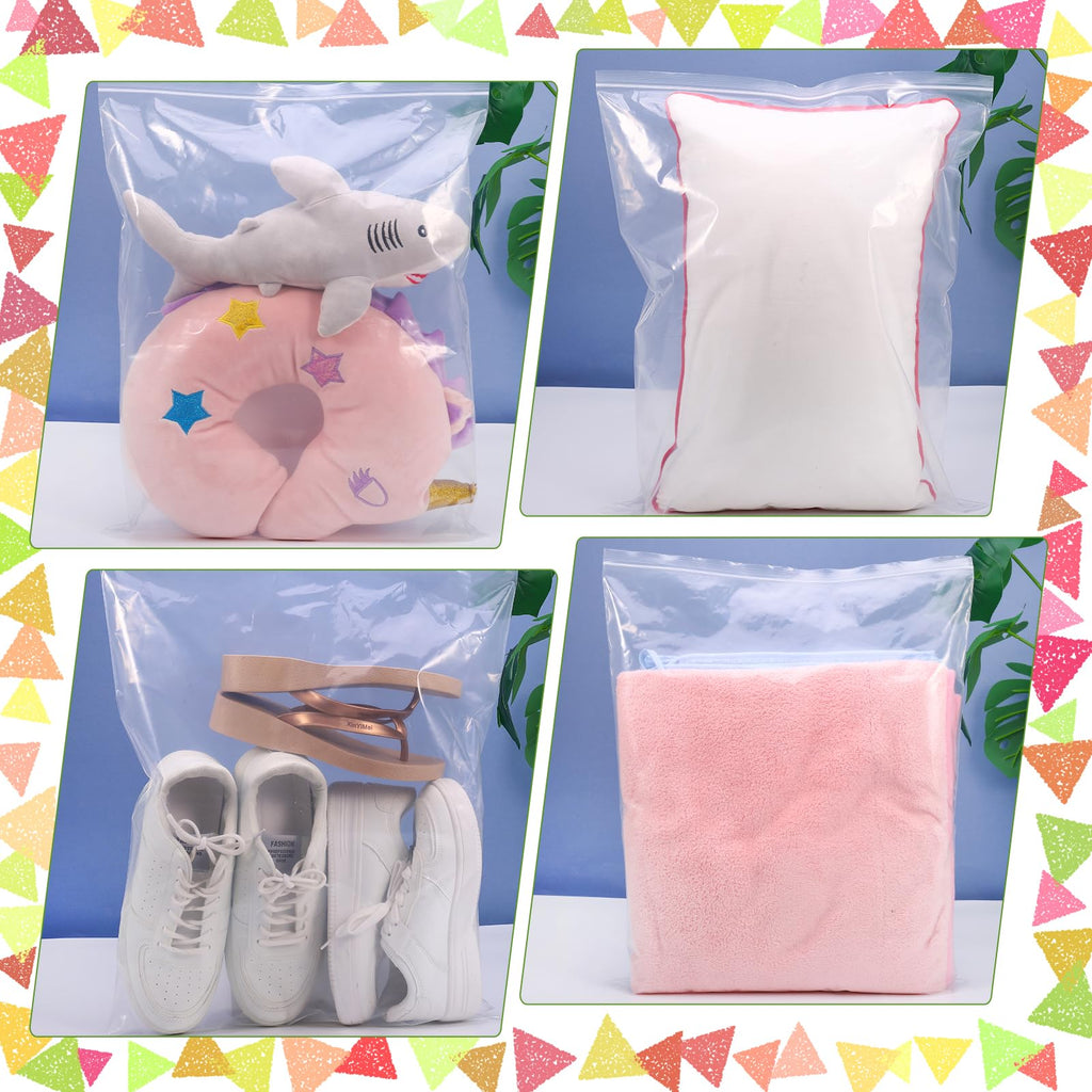 15PCS Large Ziplock Bags Clear Plastic Clothes Storage Bags, 40x50cm - image 4