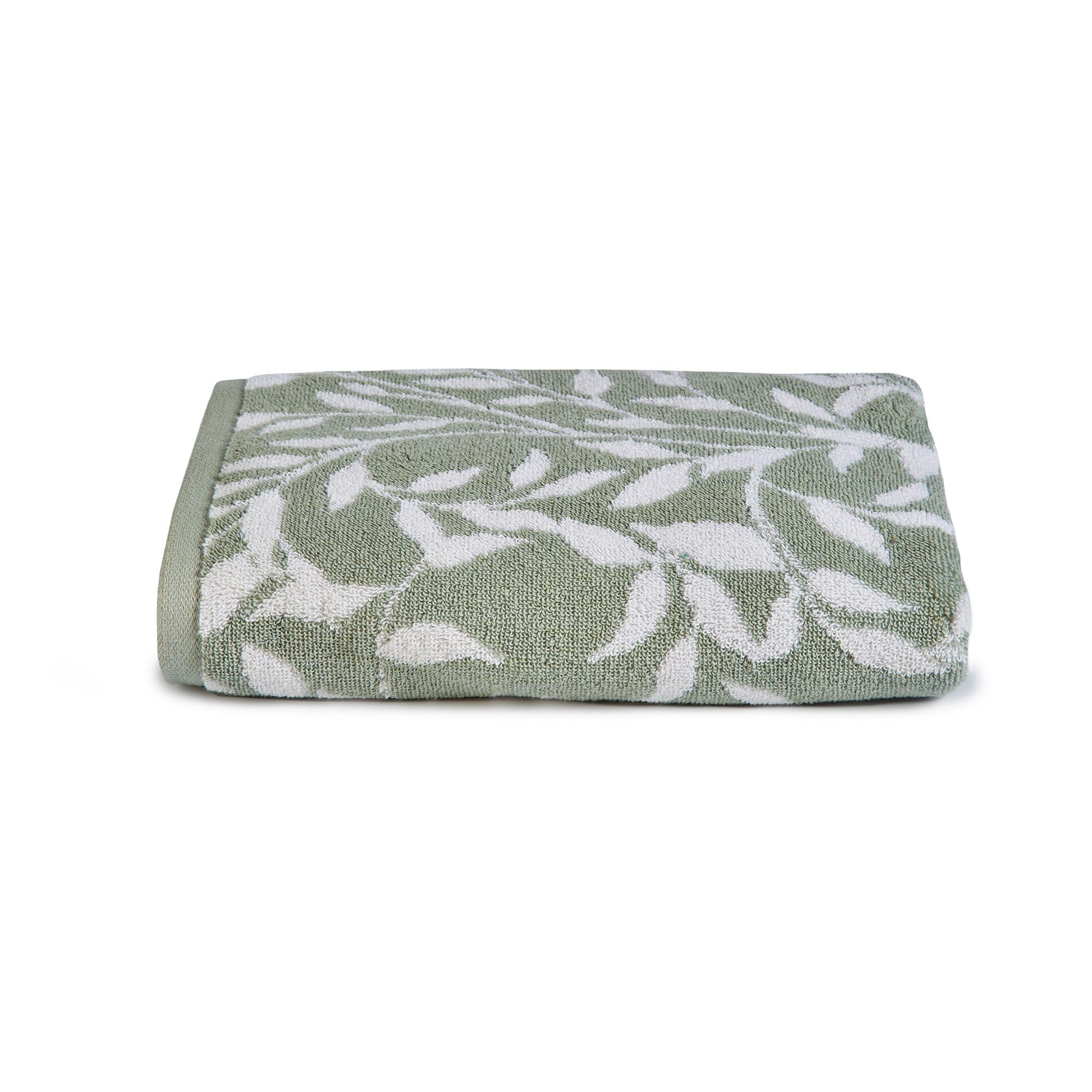 Dreams & Drapes Sandringham Sage 100% Cotton Jacquard Bath Towel