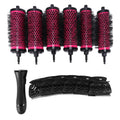 Fayrimi 6pc Detachable Hair Roller Brush Set | Ceramic Barrel Curler