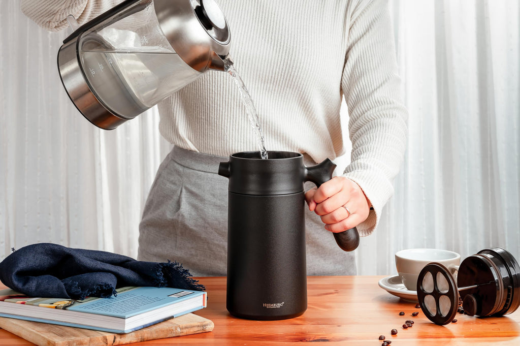 Heemburg French Press – 1000ml Double Wall Stainless Steel Coffee Maker