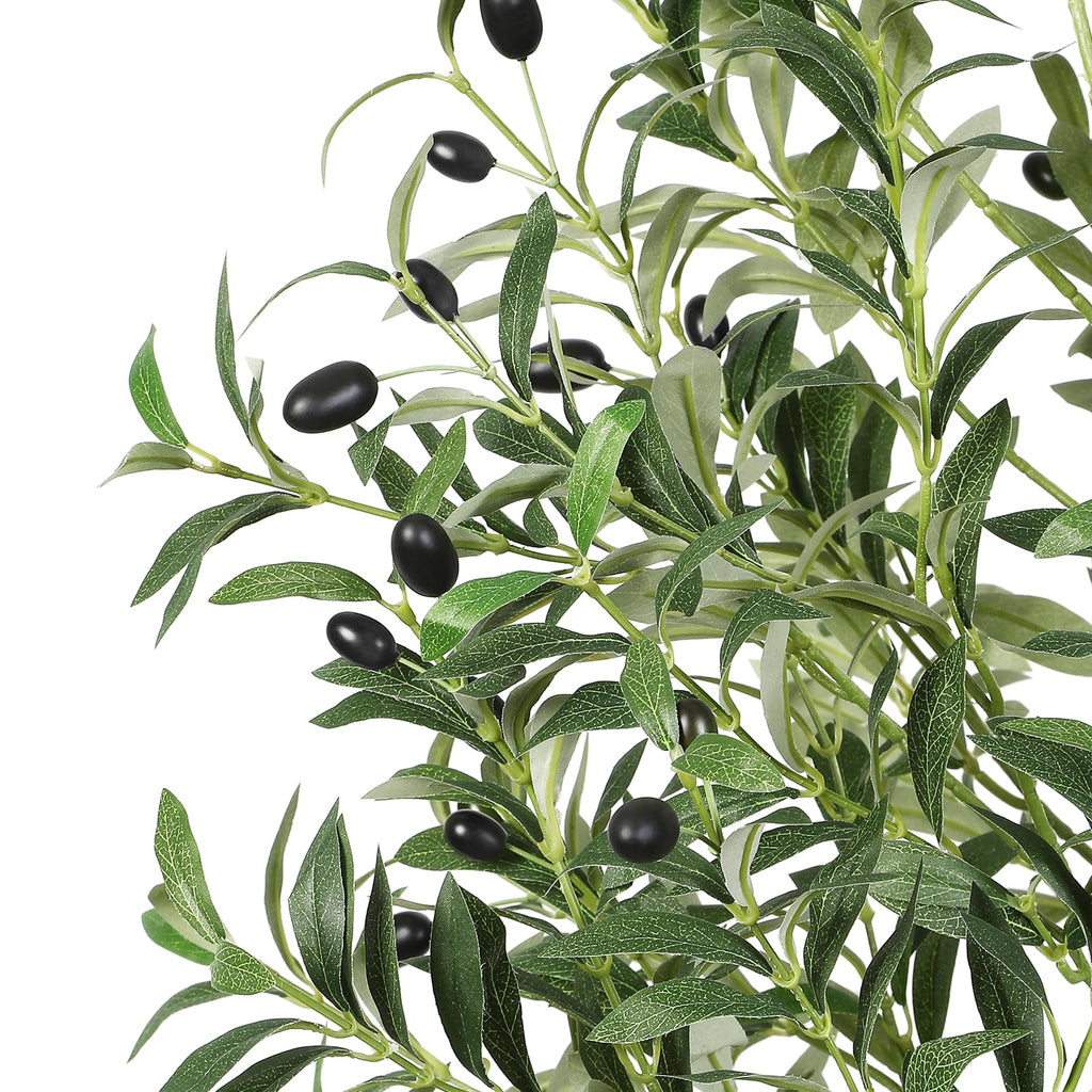 Alupssuc 6FT Artificial Olive Tree with White Pot | Faux Silk Floor Plant