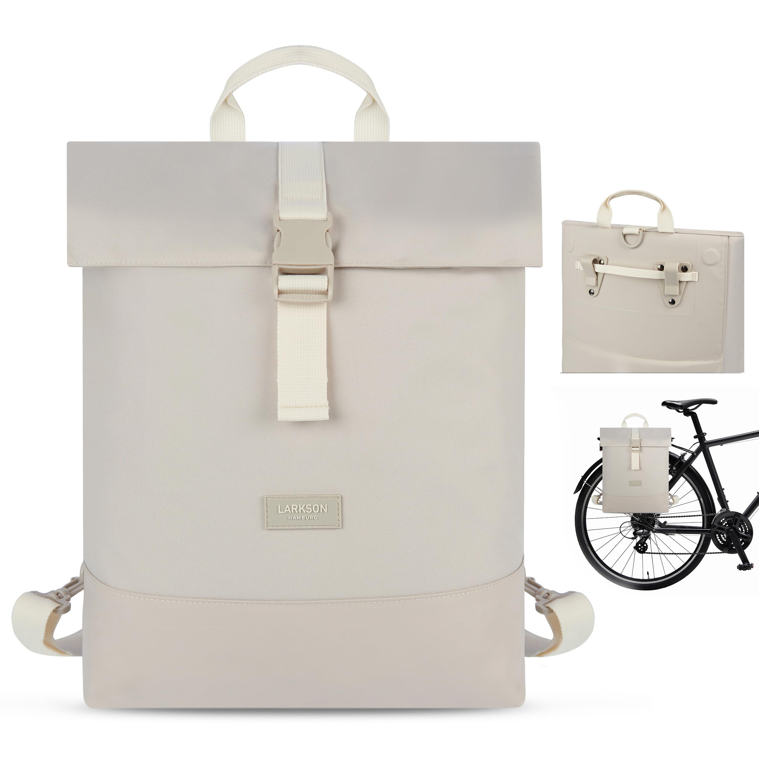 LARKSON Tammo 2-in-1 Bike Pannier Backpack | Recycled Water-Repellent Bag