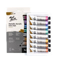 Mont Marte Metallic Acrylic Paint Set - 8 Pieces x 18ml Tubes for Artists