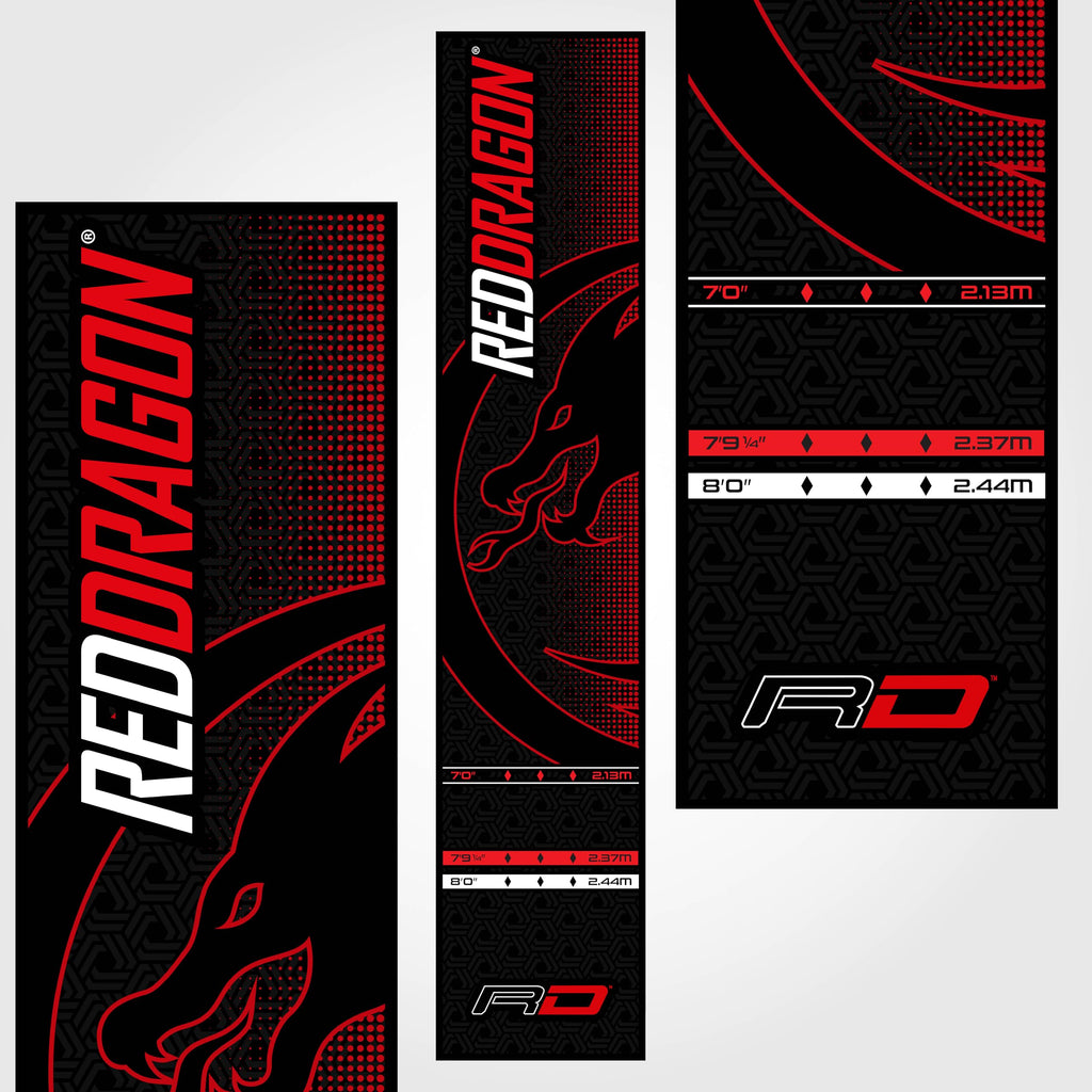 Red Dragon Darts Mat – EVA Soft Feel Oche Mat with Tournament Measurements