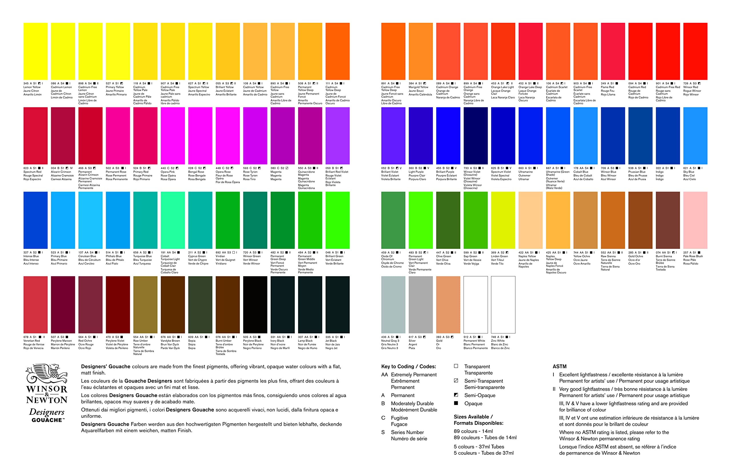 Winsor & Newton Designers Gouache Paint Set | 10 x 14ml Assorted Tubes