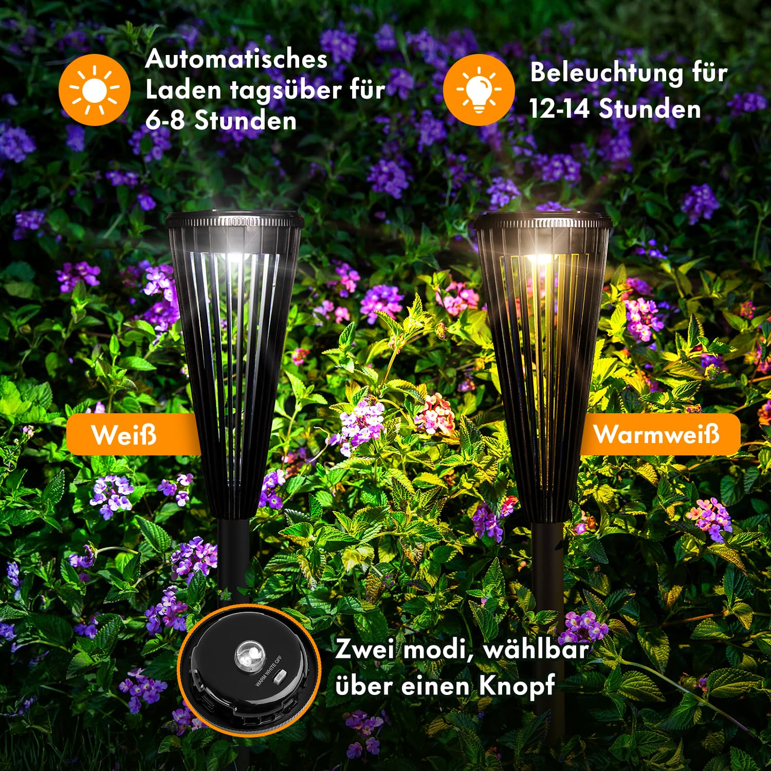 MAGGIFT Solar Pathway Lights – Weatherproof Outdoor Garden Decor, 6 Pack