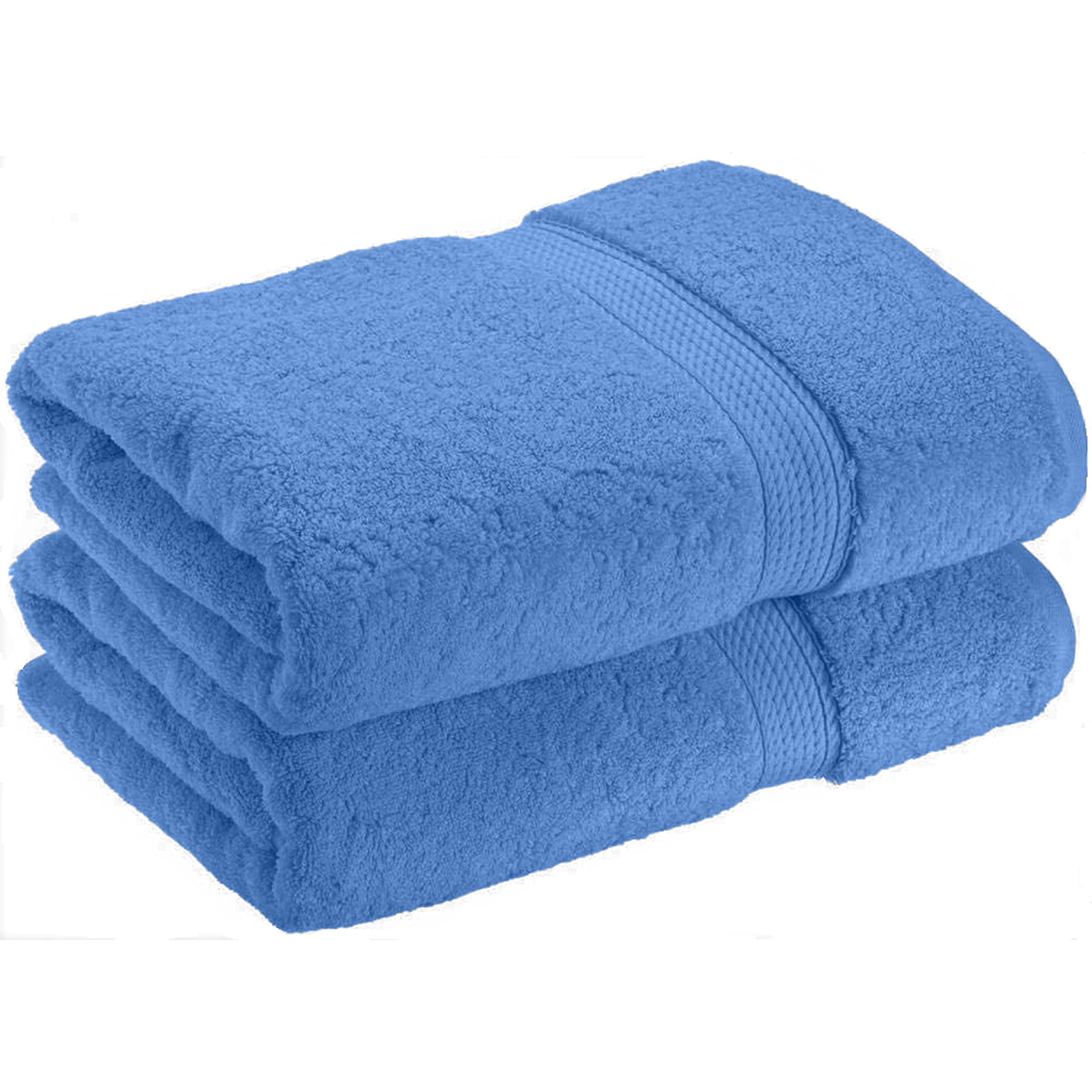 100% Egyptian Cotton Bath Sheets - 600 GSM Cobalt, 2 Pack