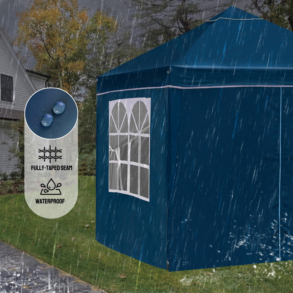 Jolof Store Pop Up Gazebo – Weather-Resistant Event Canopy with Sidewalls, Blue