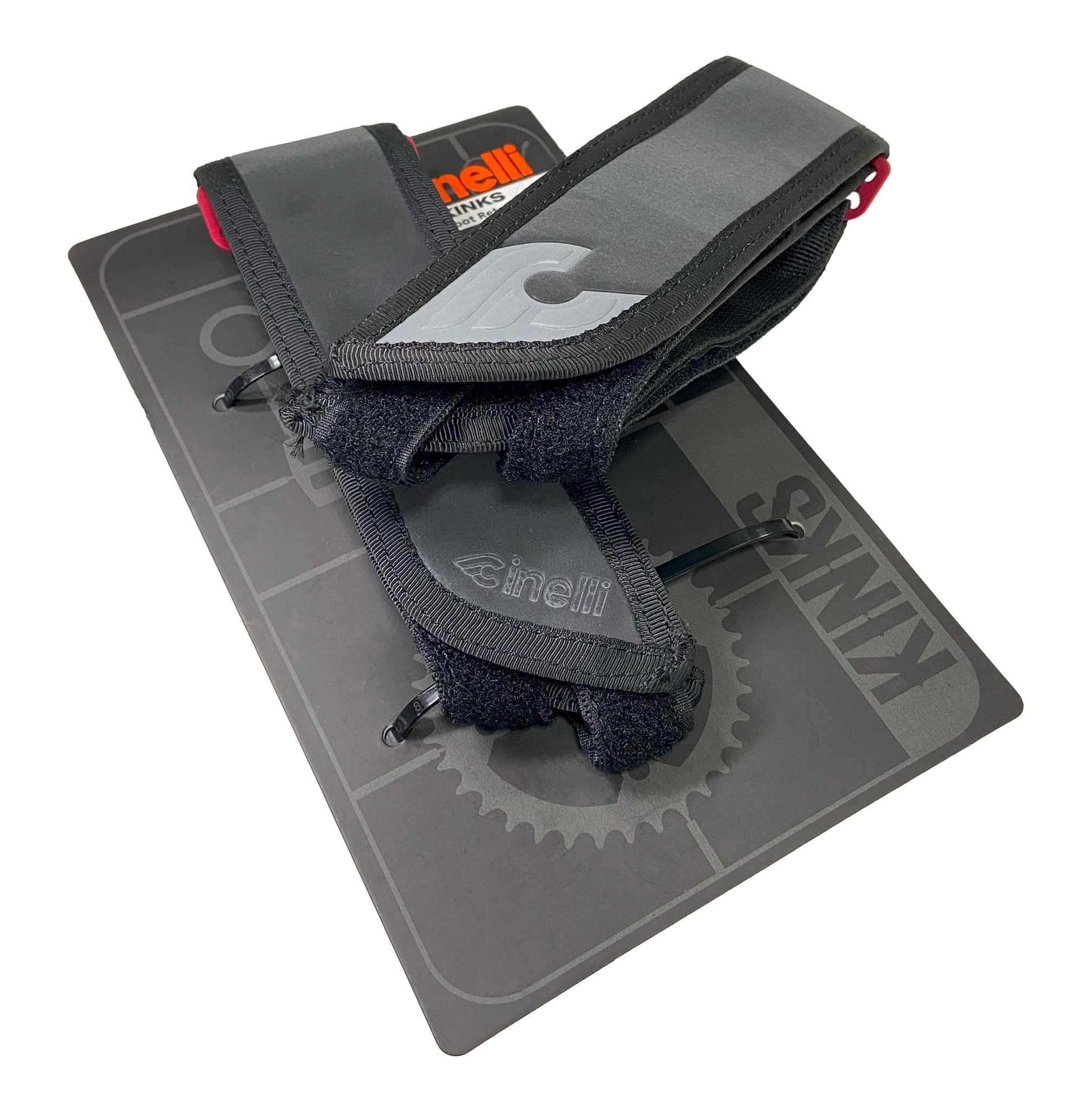 Cinelli Kink Toe Straps – Reflective Black Nylon Bike Pedal Straps
