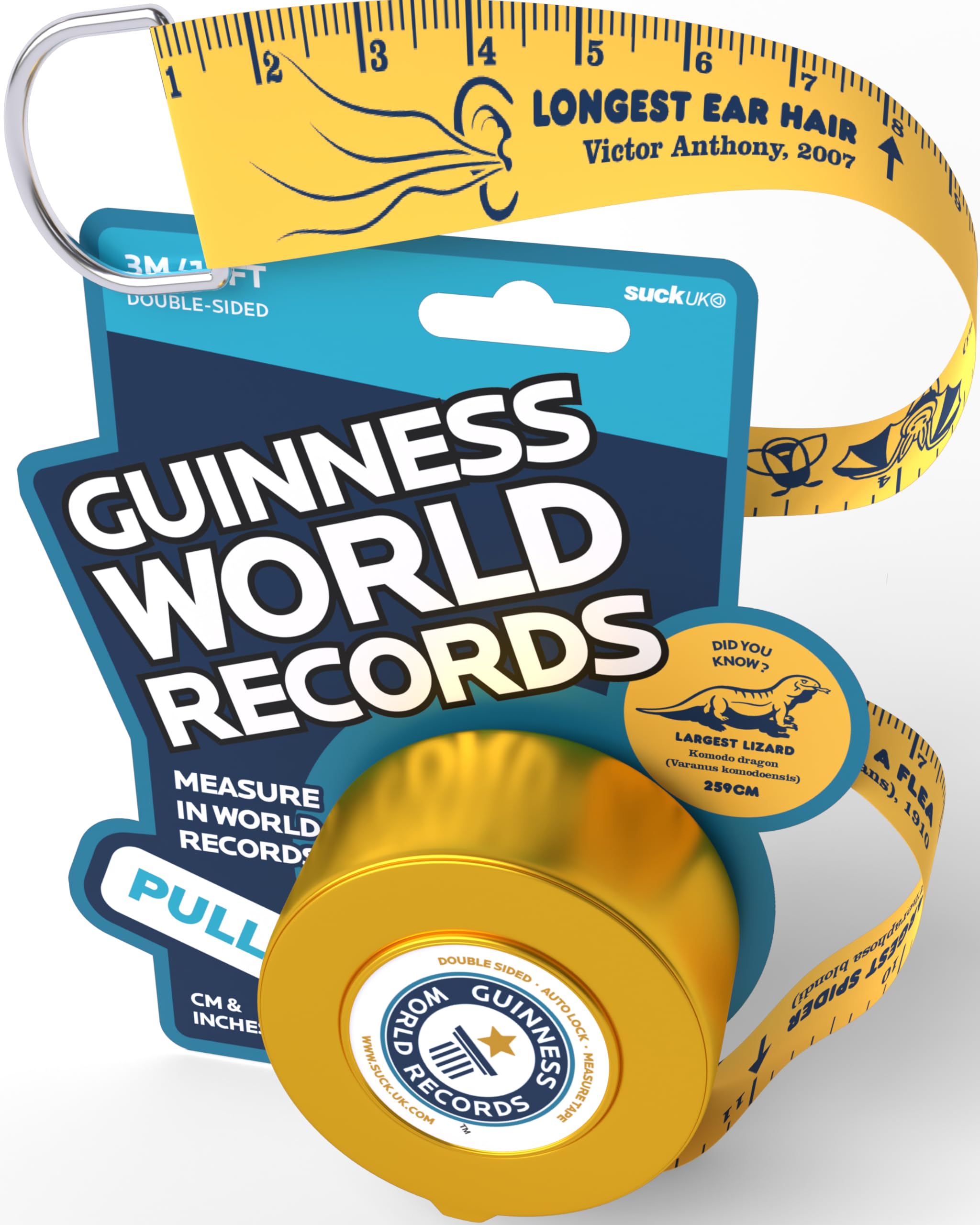 Guinness World Records 2026 Kids Tape Measure – 3m Retractable Tool