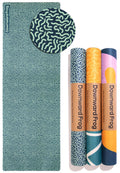 Downward Frog Printed Yoga Mat | Eco Natural Rubber & Vegan Suede, 4mm