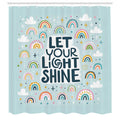 Abakuhaus Scandinavian Rainbow Shower Curtain | Waterproof Fabric, 175x200cm