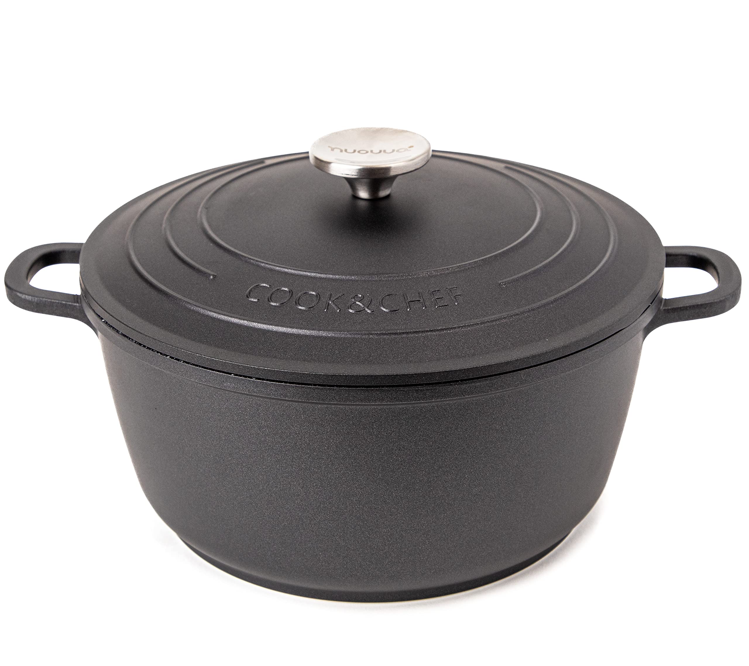 Nuovva Non-Stick Aluminium Casserole Pot – 4L Deep Dutch Oven, 24cm