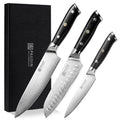 PAUDIN Damascus Knife Set 3 Pcs | VG10 Japanese Steel Kitchen Knives