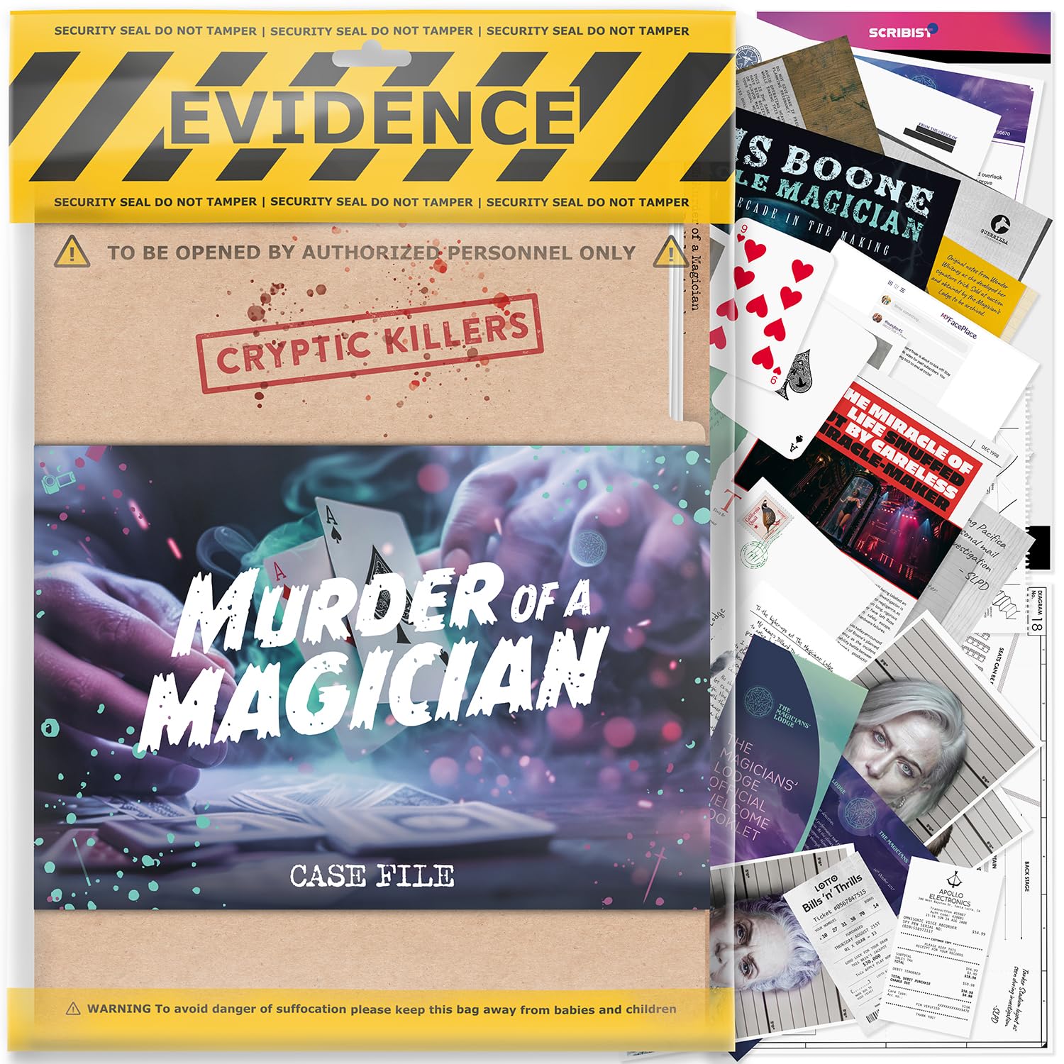 Cryptic Killers Murder Mystery Game – Murder of a Magician Cold Case