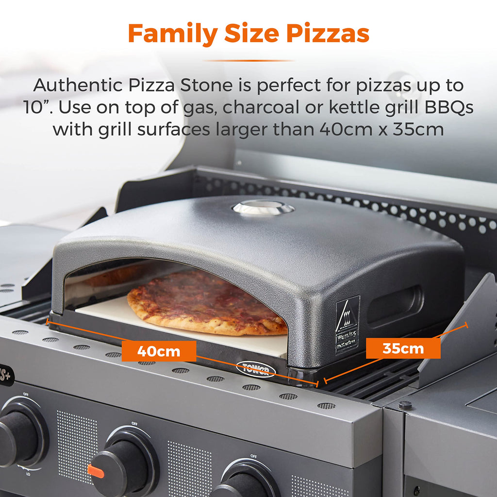 Tower Pizzazz BBQ Pizza Oven with Stone, Paddle & Bag – Fits 10" Pizzas