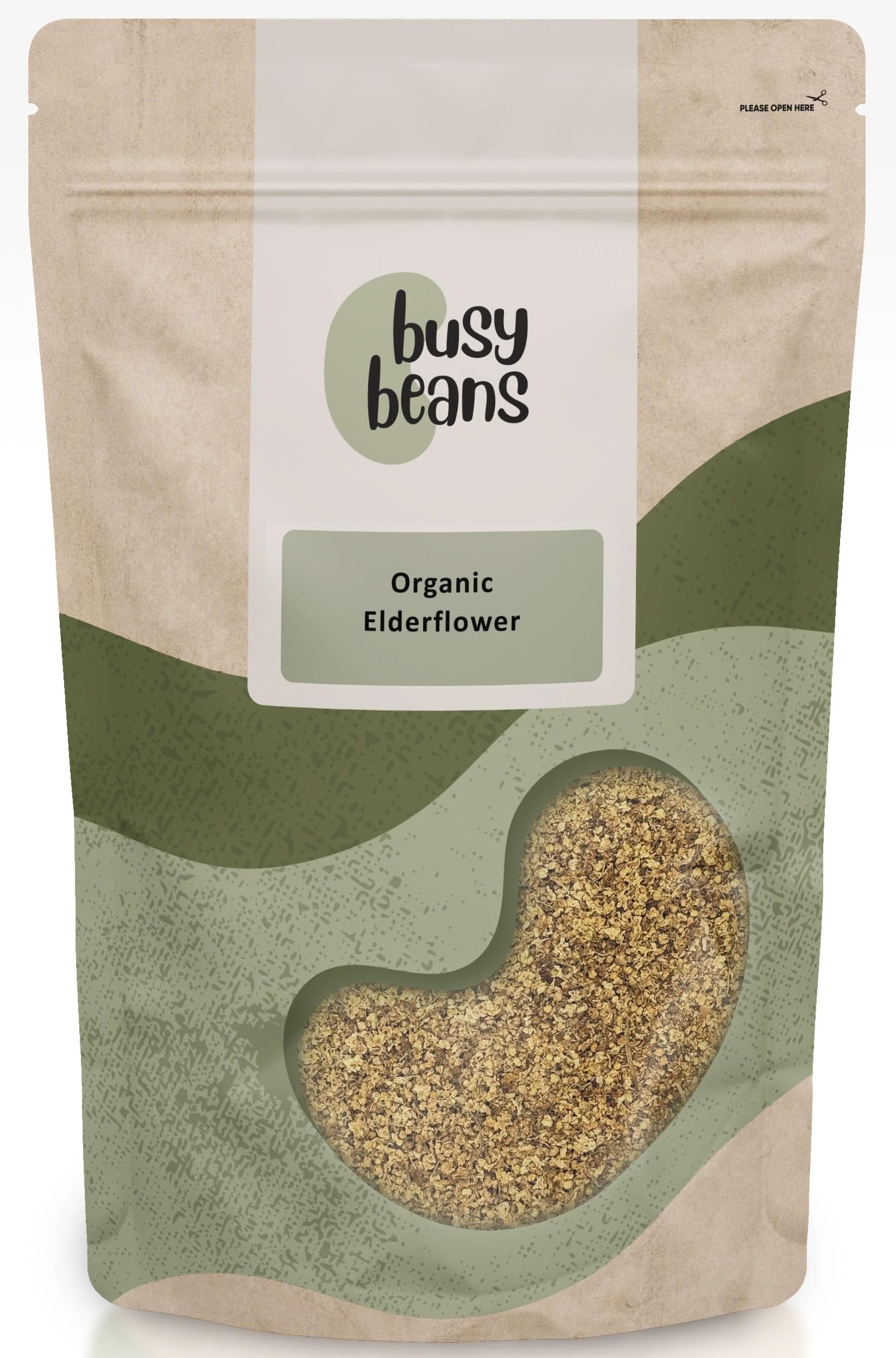 Busy Beans Organic Elderflower – Dried Herbal Tea for Infusion (250g)