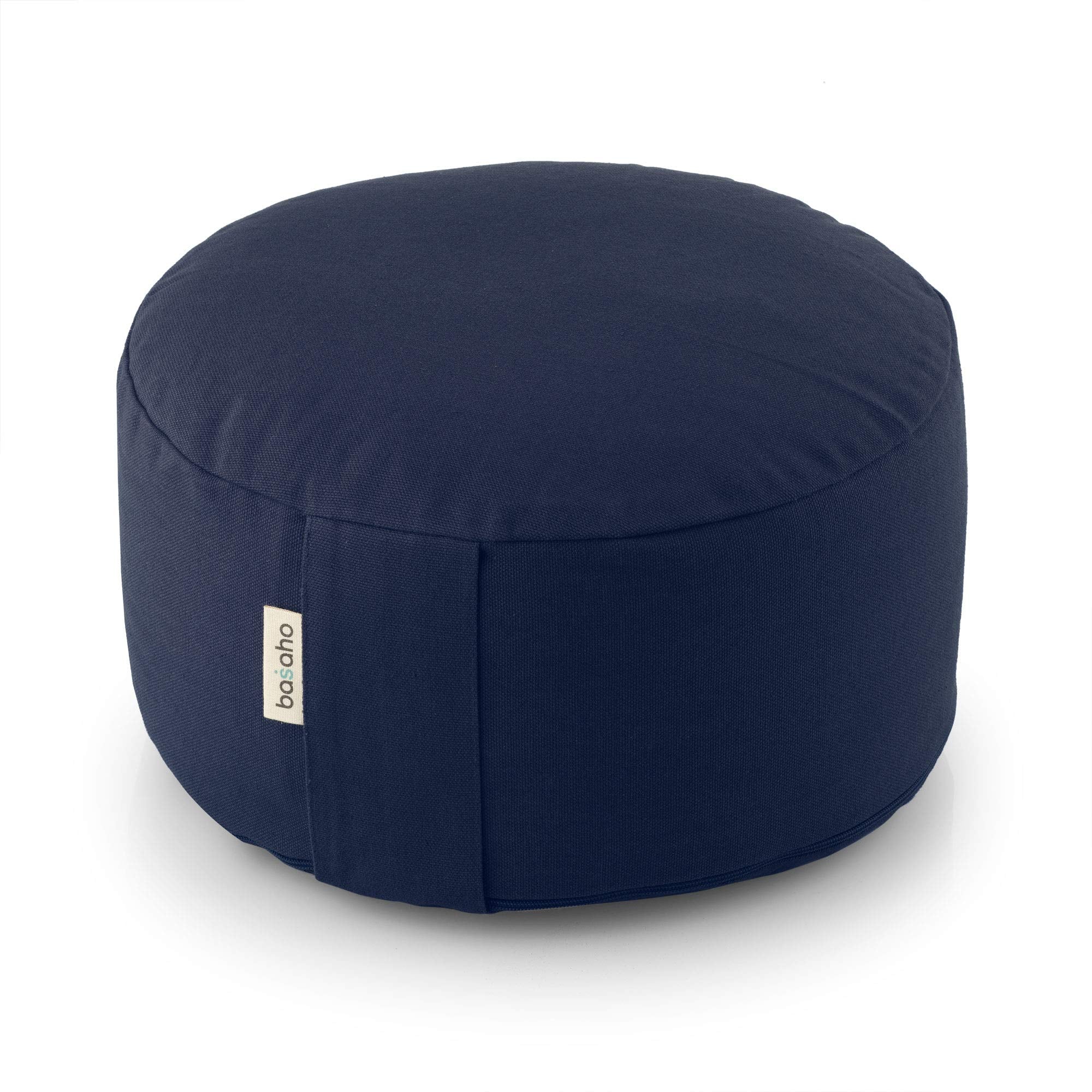 Basaho Wheel Zafu Meditation Cushion | Organic Cotton | Midnight Blue