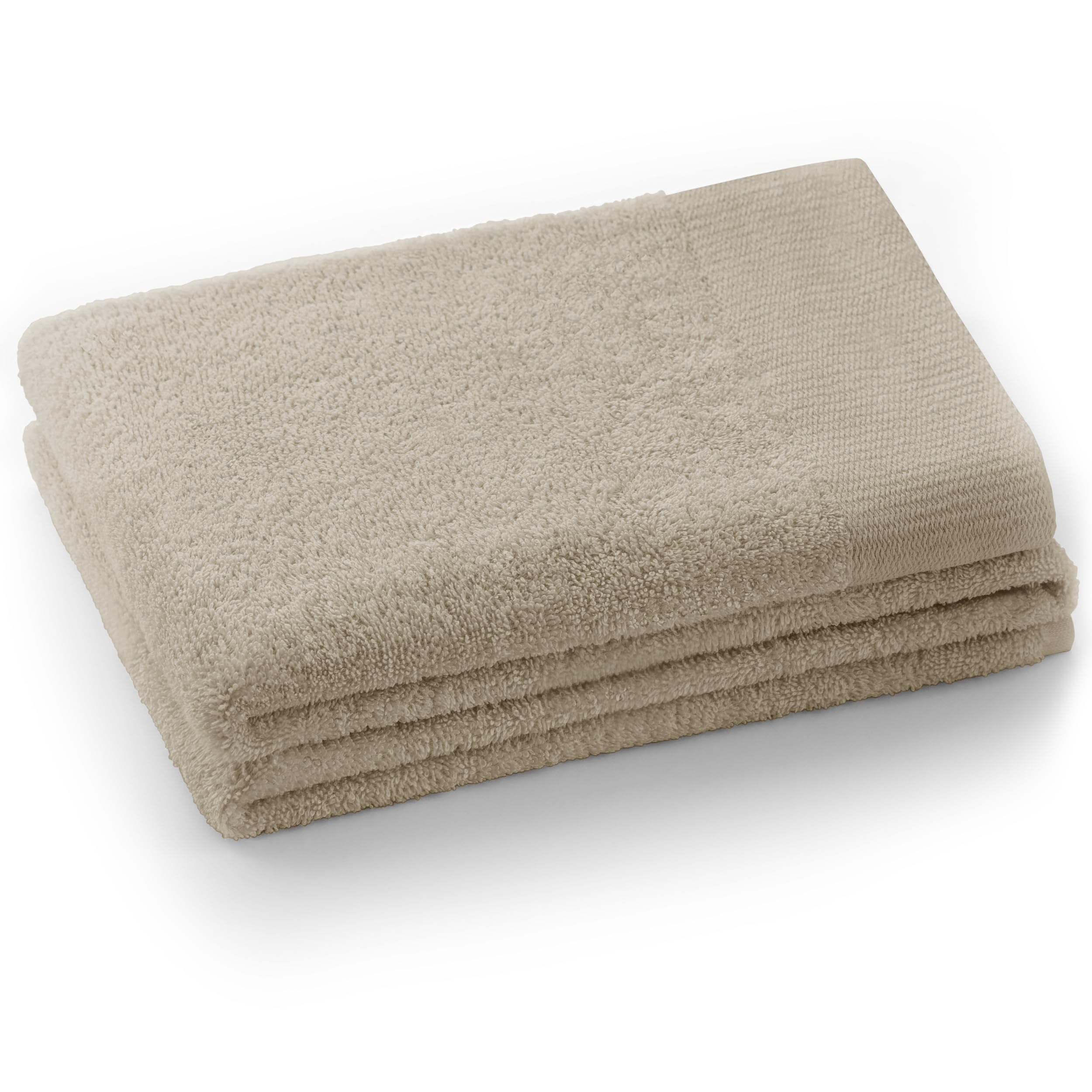 AmeliaHome Amari Bath Towel - 100% Cotton Absorbent Beige - 70x140 cm