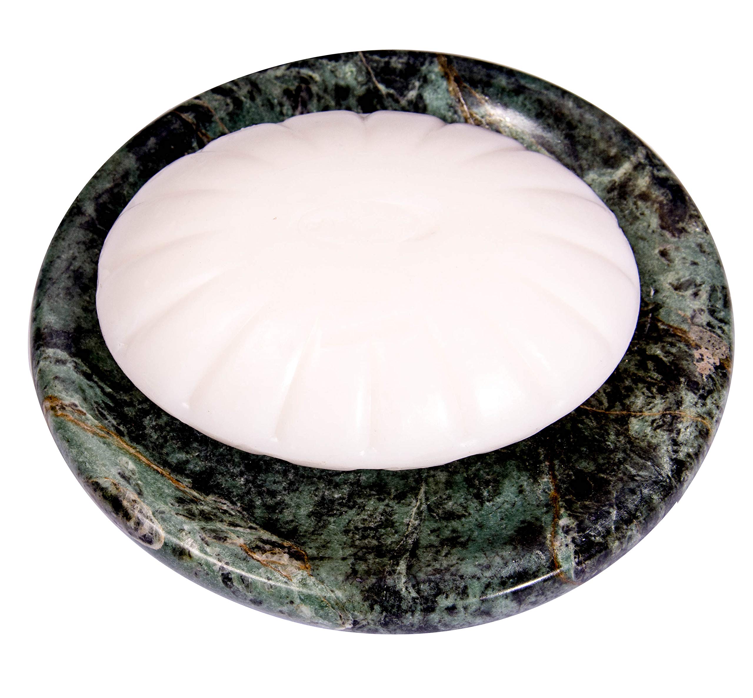 Green Marble Soap Dish – Polished Natural Stone Holder by